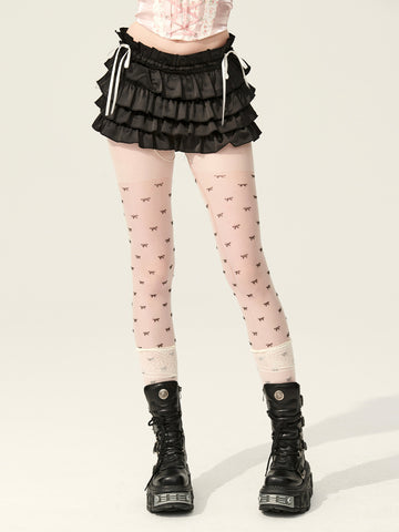 Dollybaby women's black summer pleated skirt short skirt