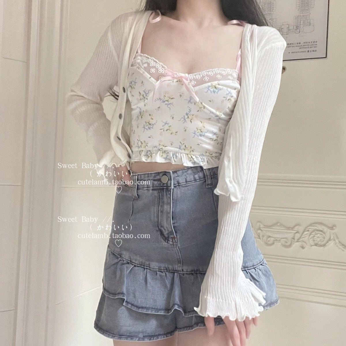 Small Floral Sexy Short Lace Summer Inner Strap - Jam Garden