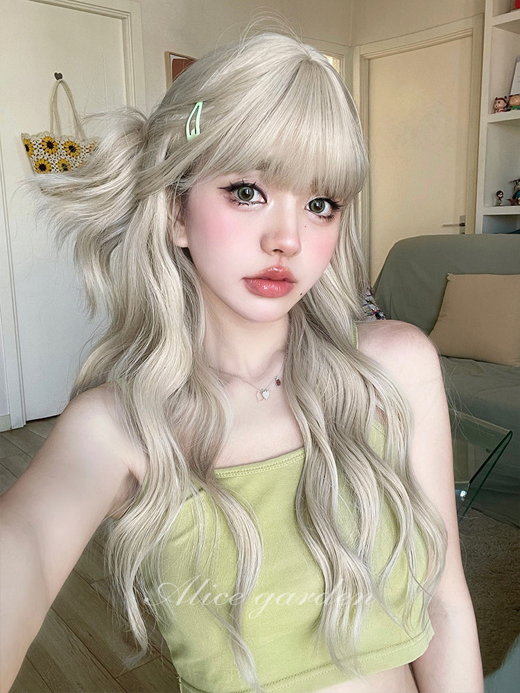 Long Hair Cute Lolita Golden Curly Wig - Jam Garden