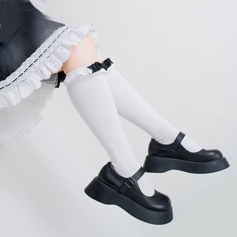 Doll-like Lolita socks for women with summer bows