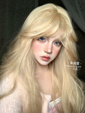 Wig female daily internet celebrity long curly hair natural