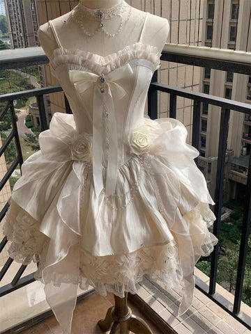 Sweet Lolita Lolita design tube top dress