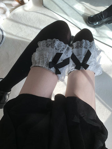 Lolita lace white jk knee socks