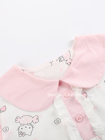 Hellokitty pajamas women's spring pure cotton long sleeves