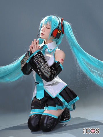 Future Hatsune Miku virtual idol cosplay costume female