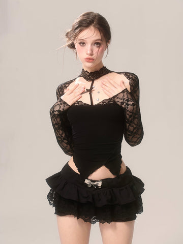 Black temperament and high-end bow skirt