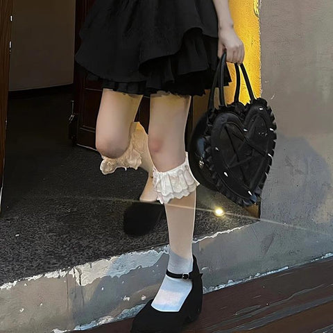 Lolita lace bowknot socks