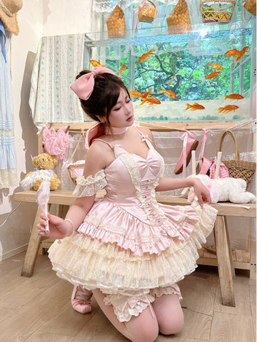 Romantic ballet style lolita atmosphere jsk dress