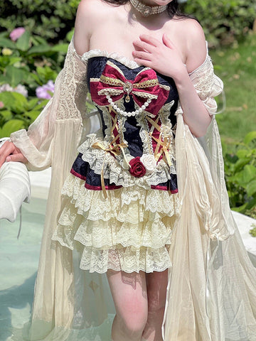 [Fairy Tale Princess] Princess Romantic Bow Tops Skirt