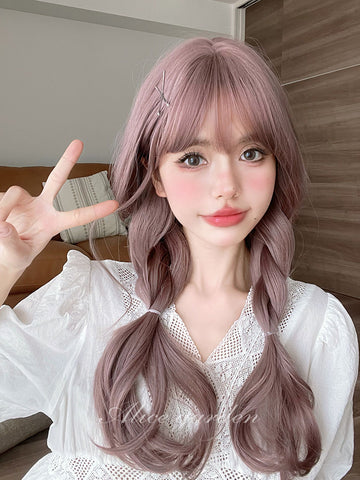 Wig female long hair everyday soft girl