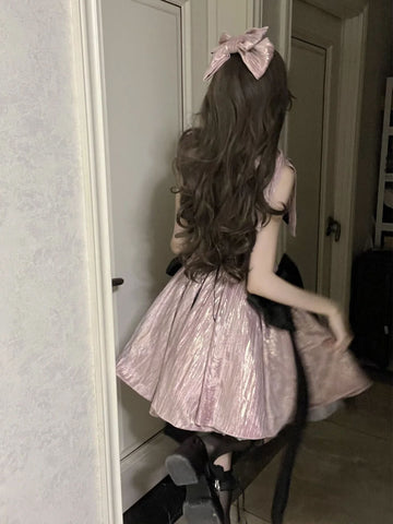 Lolita bow sleeveless princess dress