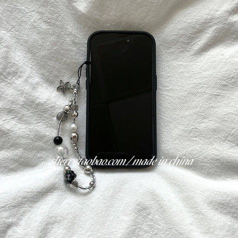 Sweet cool black bow bunny phone case