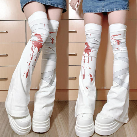 Japanese subculture bandage leg wrap