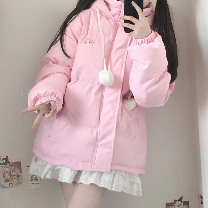 Japanese-inspired Women's Pink Short Coat
