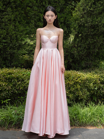 Pink high-end suspender dress princess dress