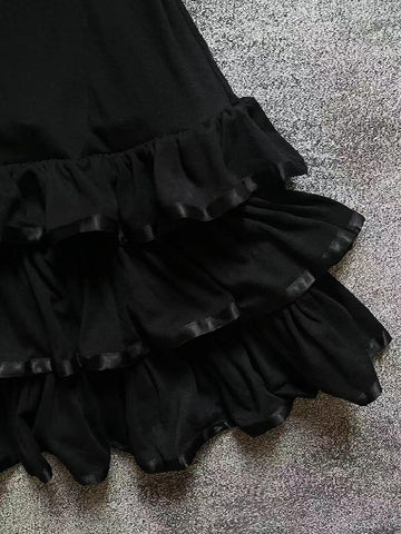 Women's black bow dress