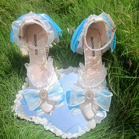 Original bride high heels lolita pink blue