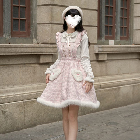 Sweet dress French style Chanel plaid vest dress