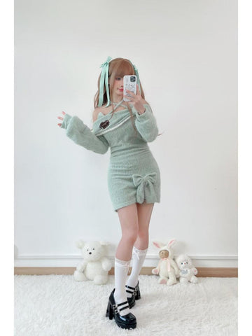 Sweet and fresh early autumn cute girl sweater