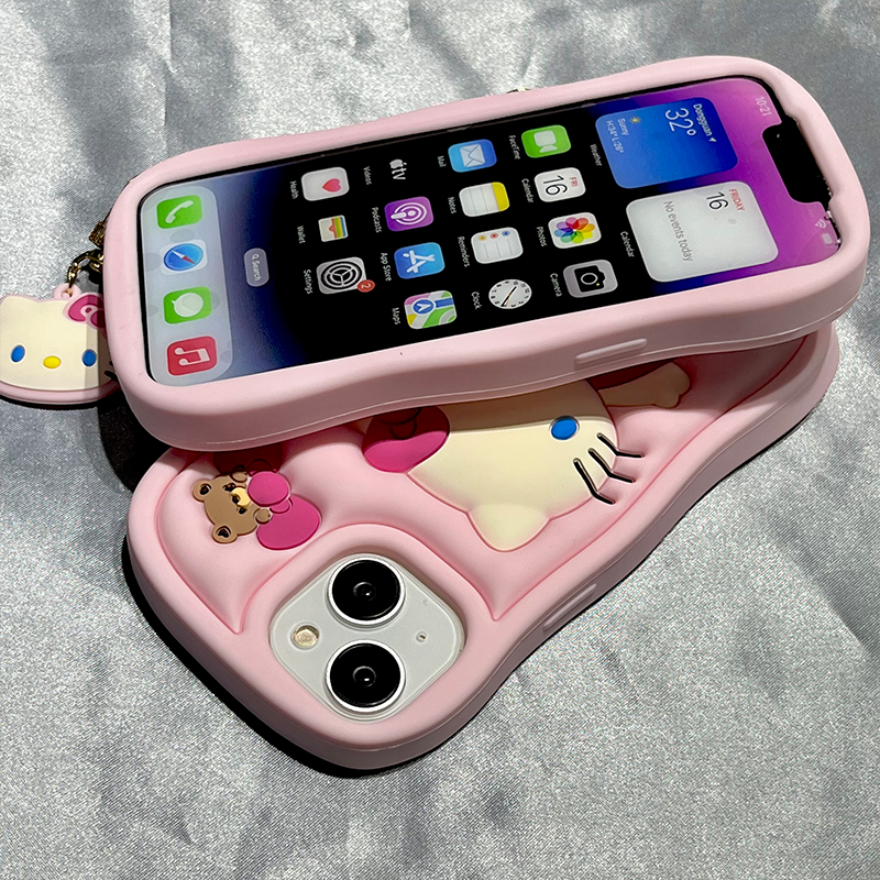 Pink Girly Heart Cute Cartoon Hellokitty Mobile Phone Case Soft - Jam Garden