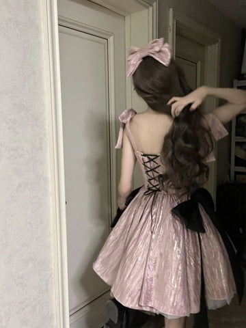 Lolita bow sleeveless princess dress