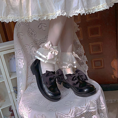 Lolita lace short calf socks for women