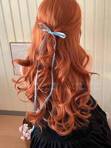 Ballet style sweet blue bow hairpin