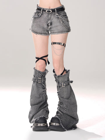 Kellykitty Women's summer thin A-line jeans shorts