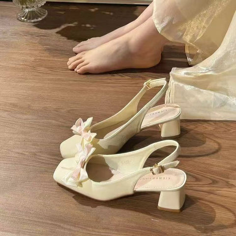 Fairy style sandals women summer 2024 new high heels