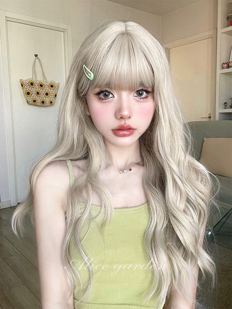 Long Hair Cute Lolita Golden Curly Wig - Jam Garden