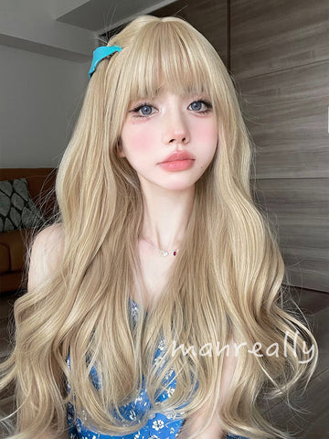 Natural fashion wig for women with long hair and curly hair
