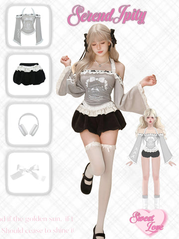 Character Series Gray Sugar Bobo Top + Pumpkin Pants