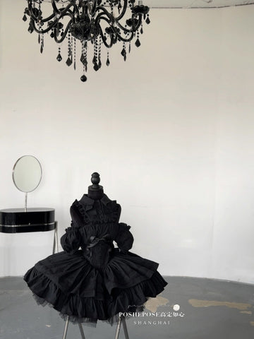 POSHEPOSE Black cotton princess dress