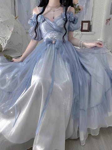 Elegant Gradient Blue Lolita Dress
