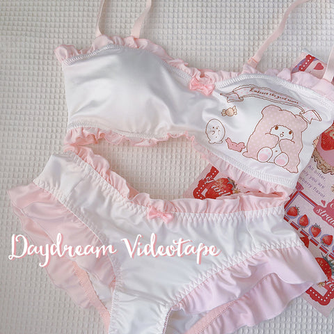 Japanese cute soft girl tube top cartoon girl underwear set