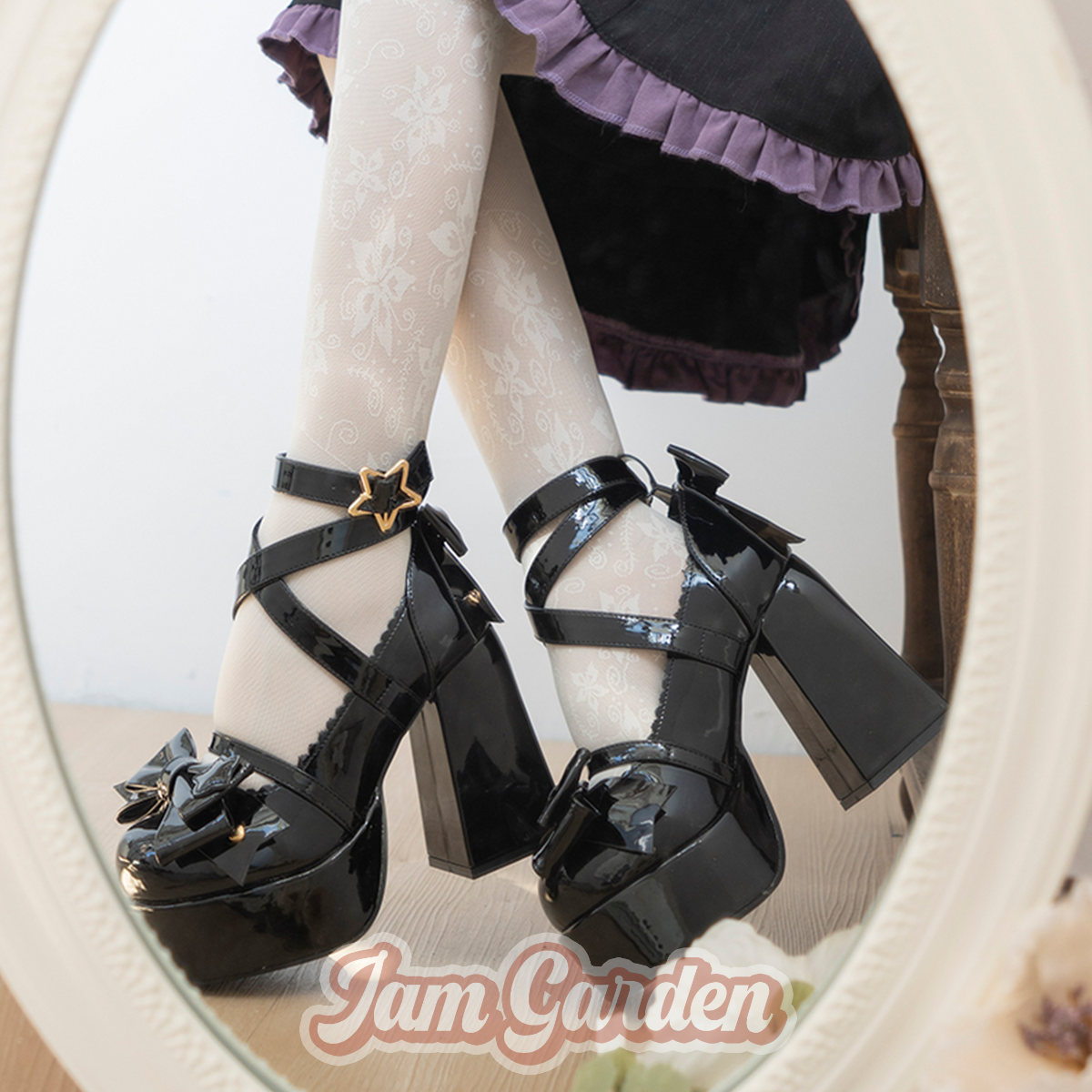 Women Mary Jane Chunky Block Heel Platform Pump Shoes - Jam Garden