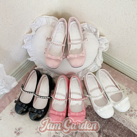 Original Round Toe Mary Jane Shoes Low Strap Lolita High Heels - Jam Garden