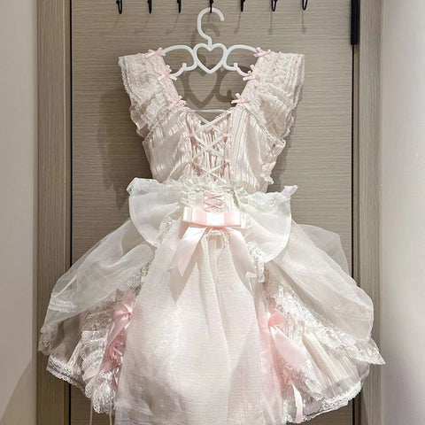 Multi-layered lace princess lolita dress doll sense coquette