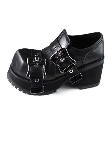 Dark leather shoes 2024 new square head