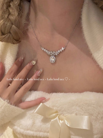 God Girl's Homemade Light Luxury Zircon Clavicle Necklace