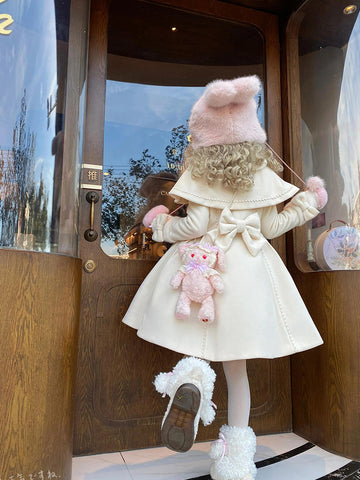 Sweet Pink Lolita Cape Dress