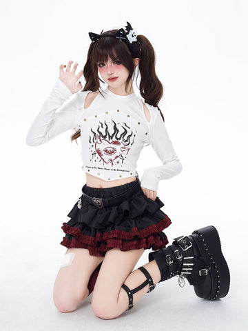 Dark Abby Punk Anti-exposure Niche Cake Skirt