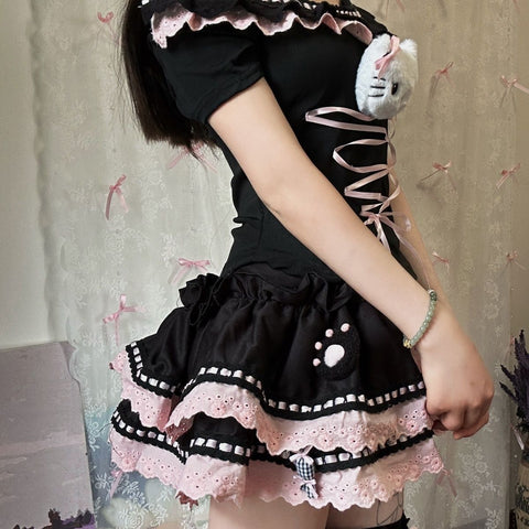 Handmade Sweet and Spicy Black Pink Set