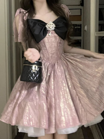 Lolita bow sleeveless princess dress