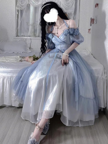 Elegant Gradient Blue Lolita Dress