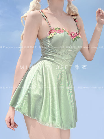 New Forest Fairy Green French Swimsuit