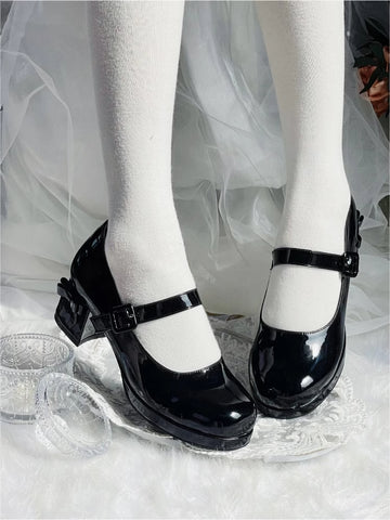 Girls Lolita original high heels round toe