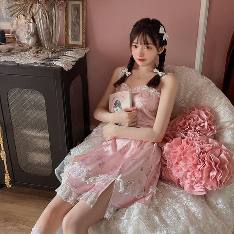 New Spring and Summer Sweetheart Rabbit Lace Pajamas