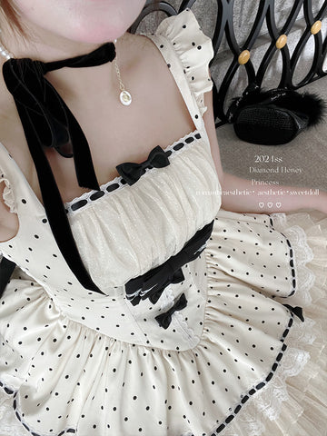 Retro girl doll·Lolita romantic polka dot jsk dress