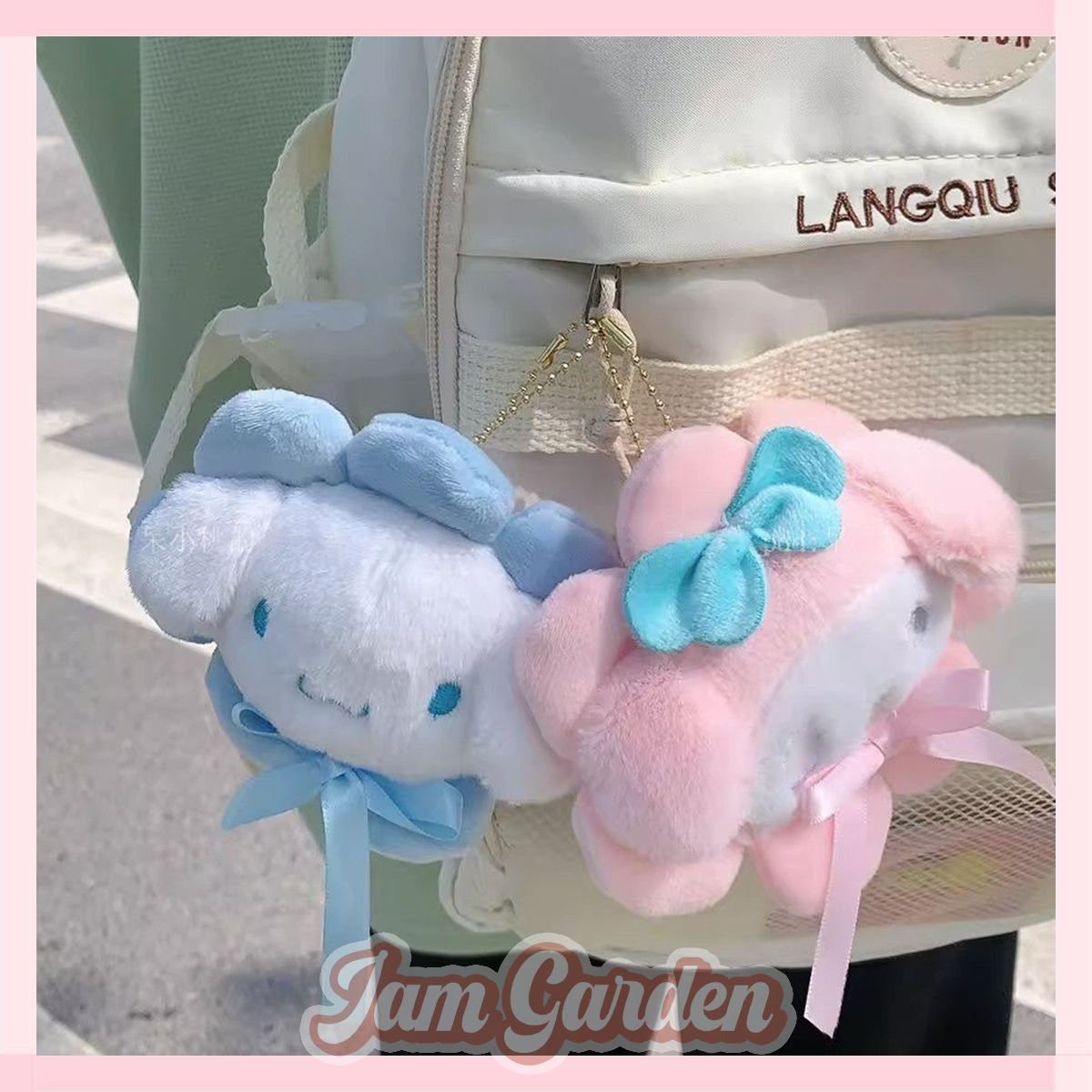 Niche Ins Cute Kitty Sun Flower Pendant Bag Bag Pendant Backpack Key Chain Student Girlfriends Gift - Jam Garden
